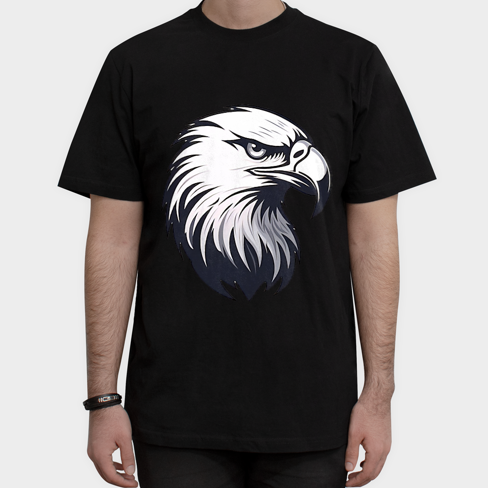 تیشرت EAGLE 01نمای روبرو ۱ - رنگ مشکی1