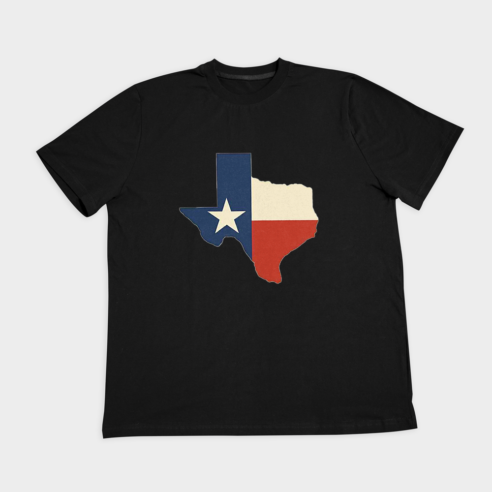 تیشرت TEXAS 01نمای روبرو ۲ - رنگ مشکی1