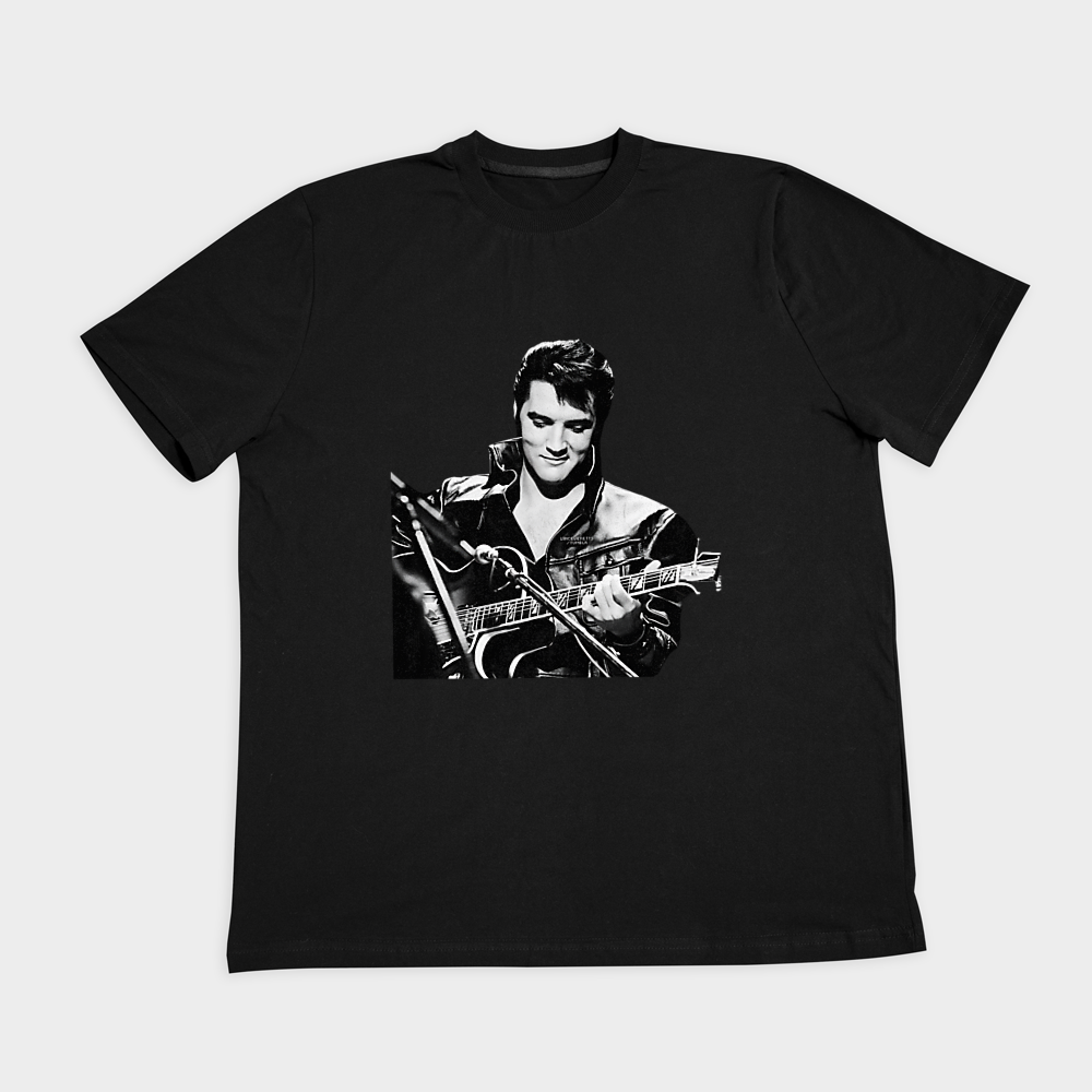 تیشرت ELVIS 01نمای روبرو ۲ - رنگ مشکی