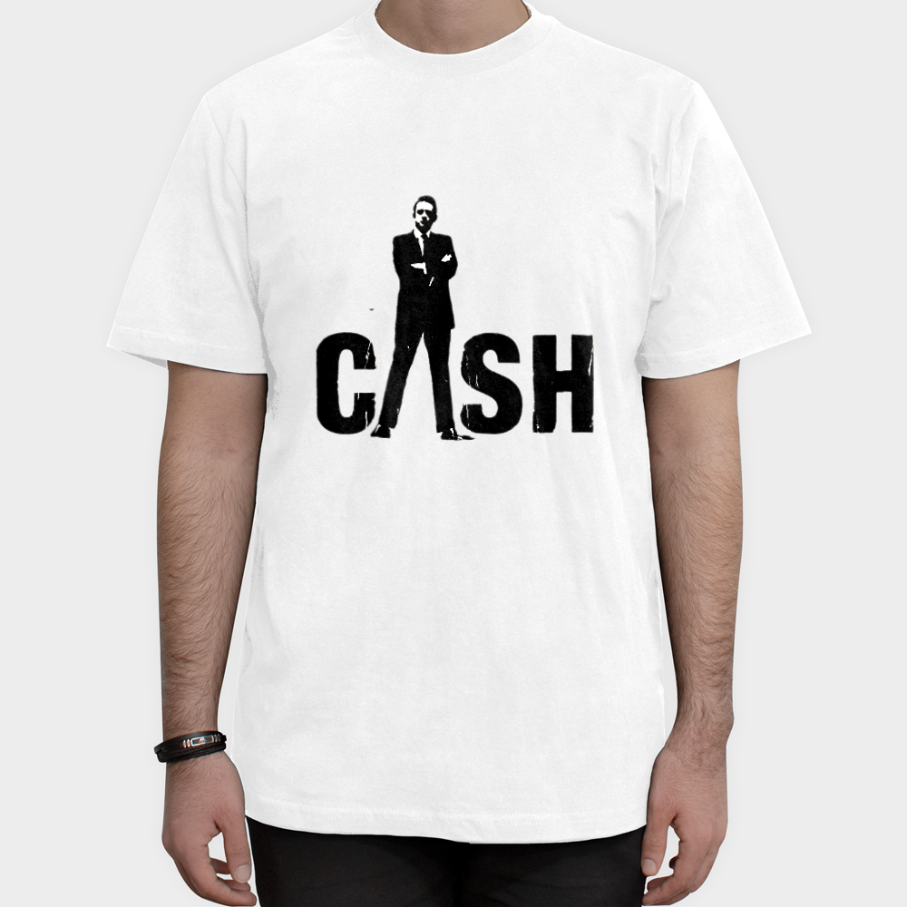 تیشرت JOHNNY CASH 01نمای روبرو ۱ - رنگ سفید