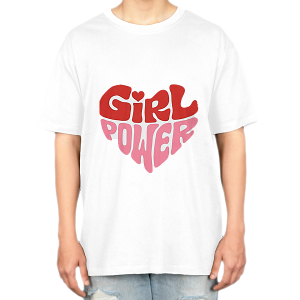 تیشرت طرح girl powerنمای روبرو ۲ - رنگ سفید1