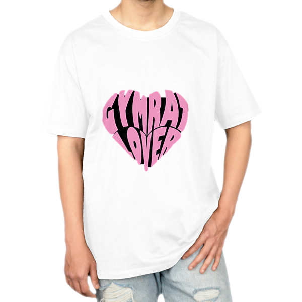 تیشرت طرح pink heartنمای روبرو ۱ - رنگ سفید1
