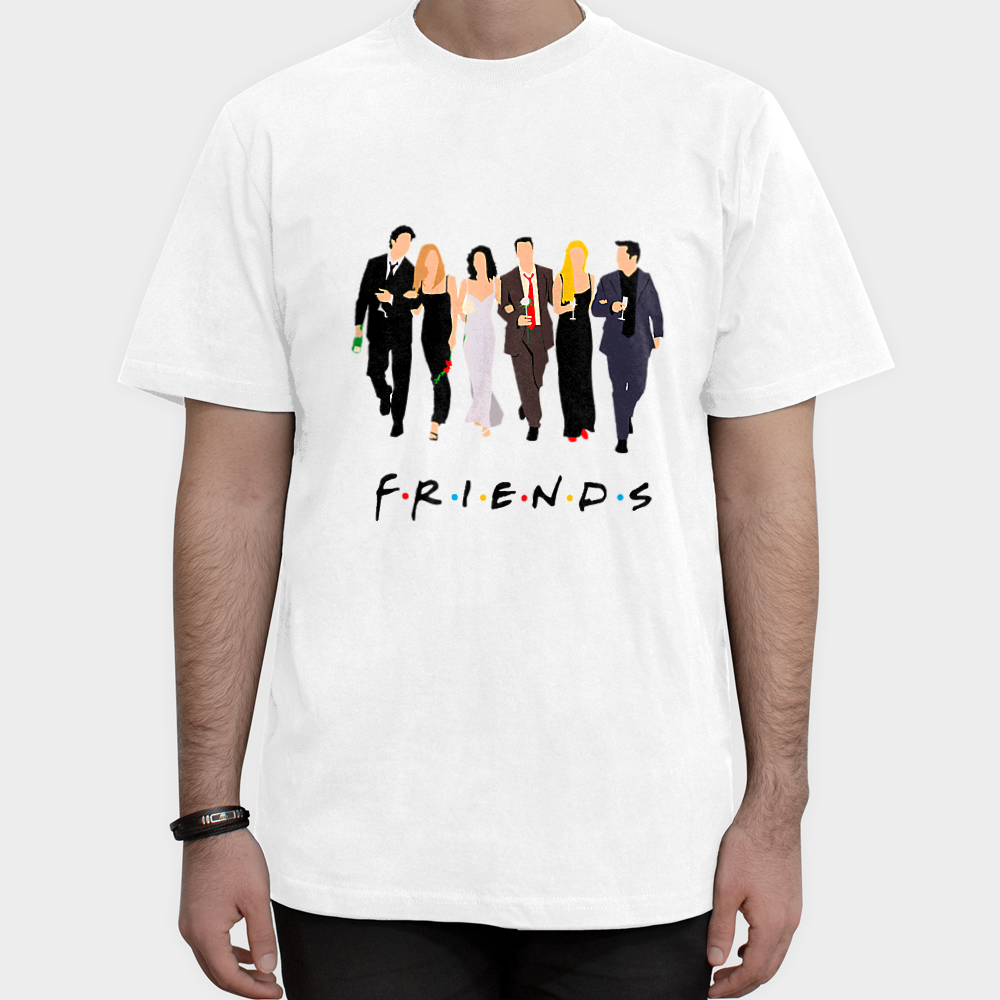 تیشرت FRIENDSنمای روبرو ۱ - رنگ سفید2
