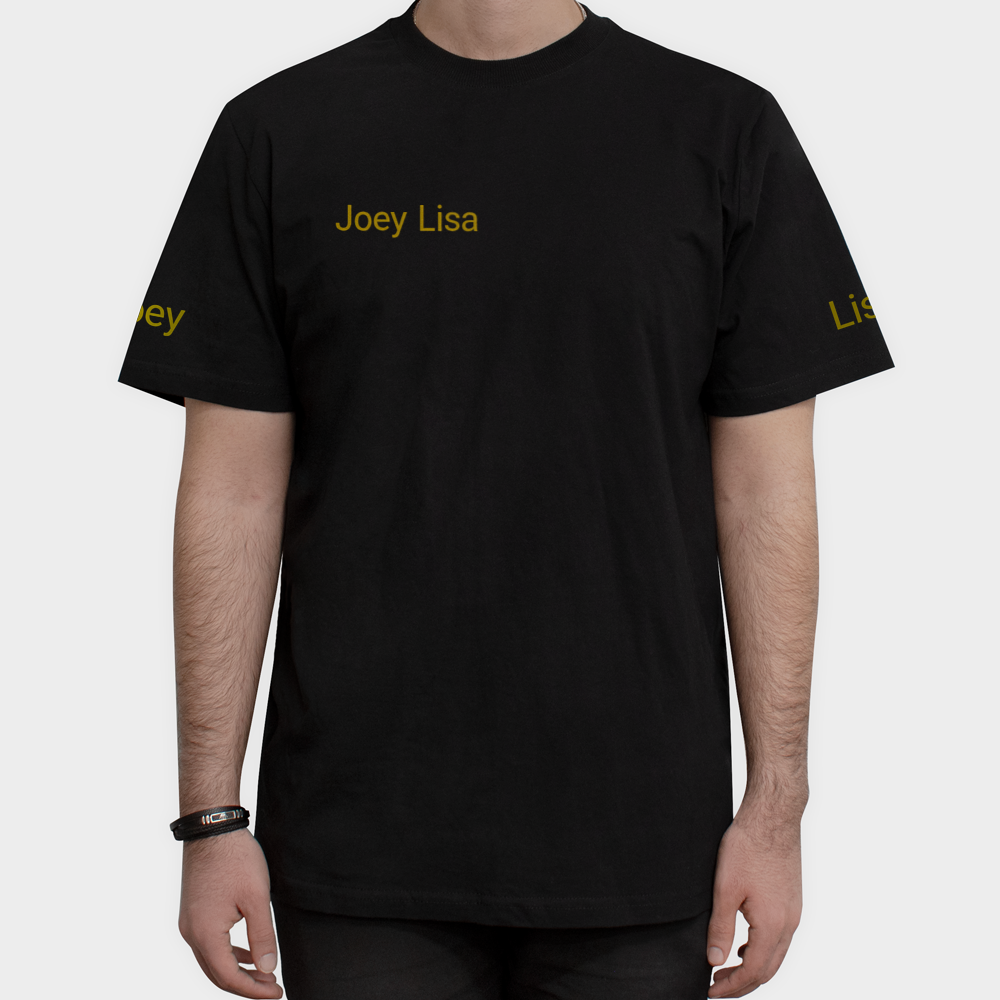 تیشرت فرندز (Joey lisa)نمای روبرو ۱ - رنگ مشکی3