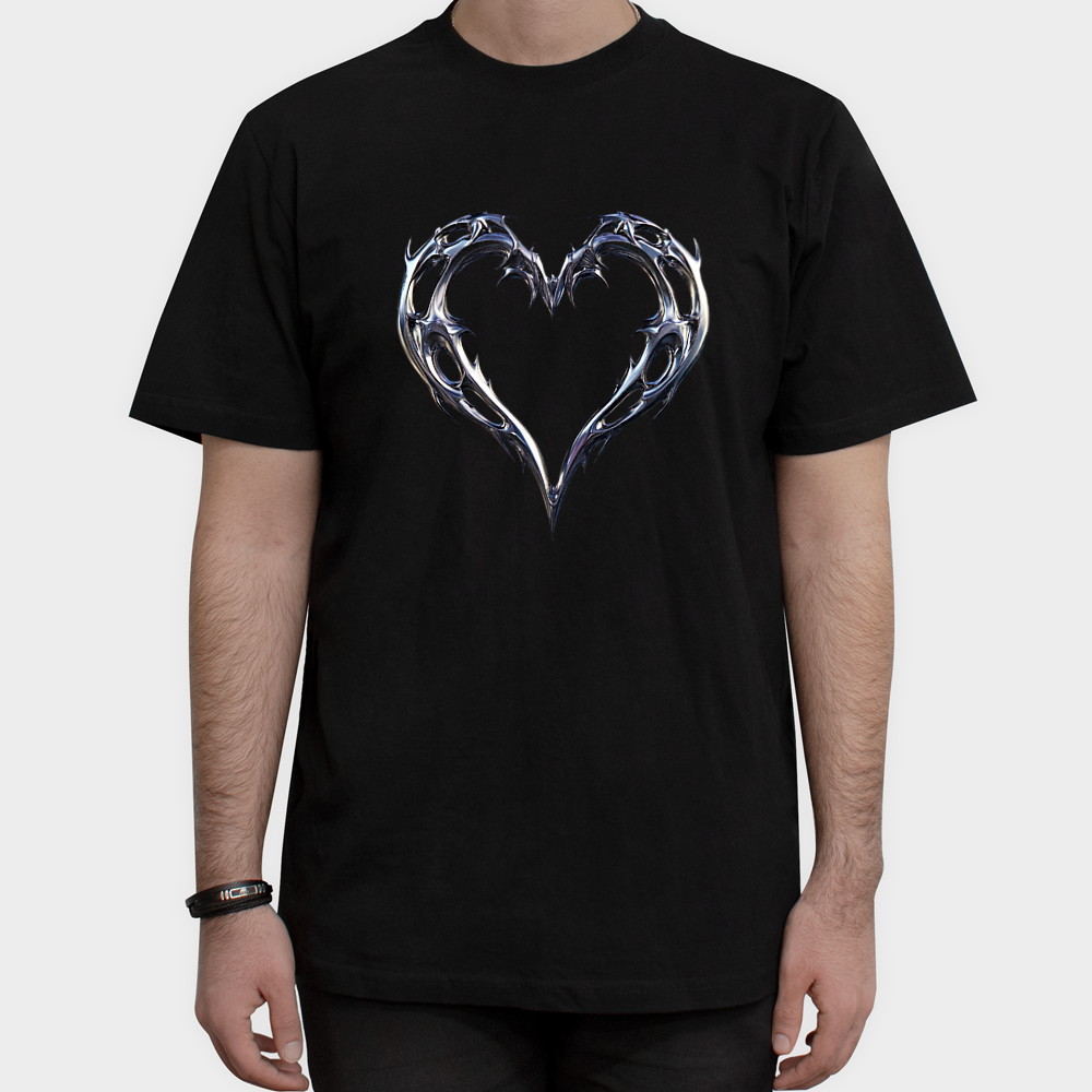 Metallic heartنمای روبرو ۱ - رنگ مشکی