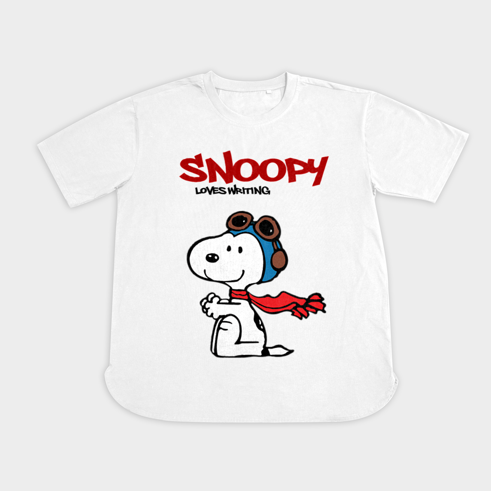 تیشرت Snoopy کد 01نمای روبرو ۲ - رنگ سفید1