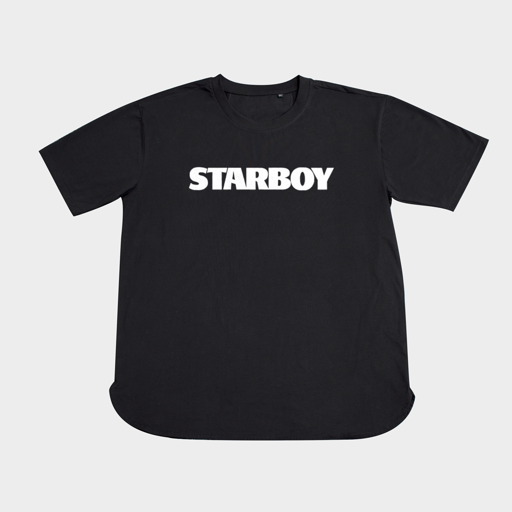 تیشرت لانگ Starboyنمای روبرو ۲ - رنگ مشکی0
