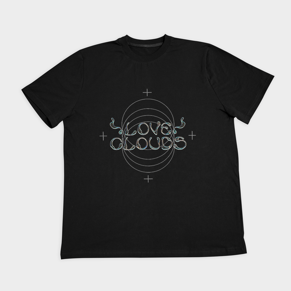 تیشرت love cloudsنمای روبرو ۲ - رنگ مشکی