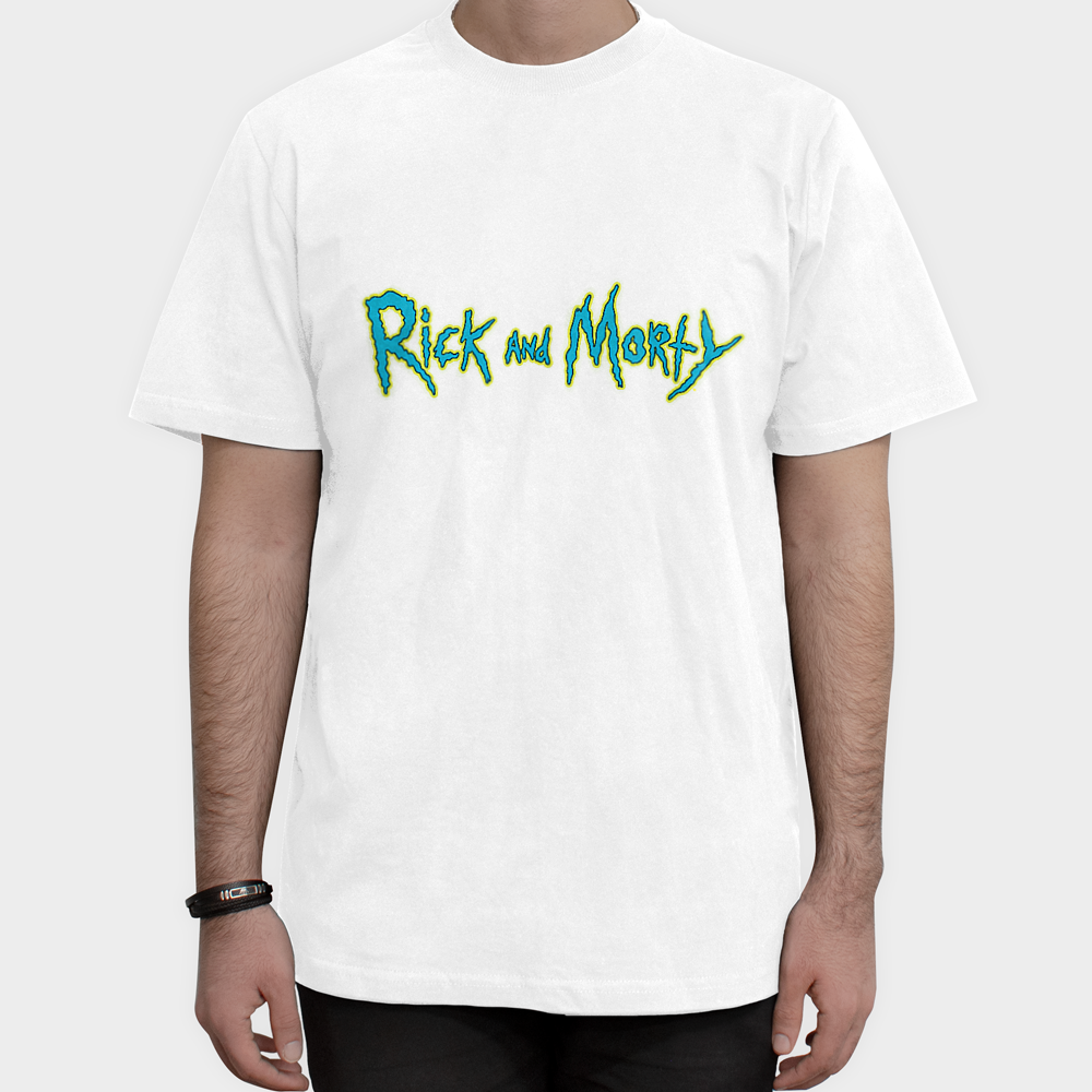 تیشرت Rick and Mortyنمای روبرو ۱ - رنگ سفید