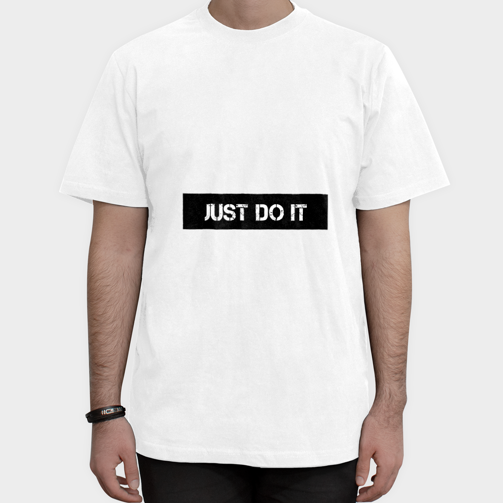 تیشرت طرح just do it طراحی جدیدنمای روبرو ۱ - رنگ سفید