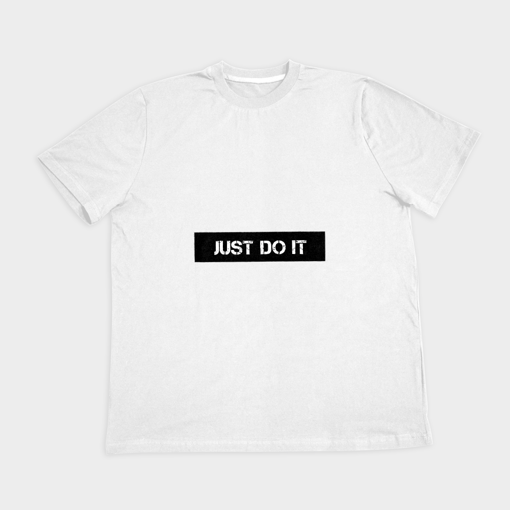 تیشرت طرح just do it طراحی جدیدنمای روبرو ۲ - رنگ سفید1