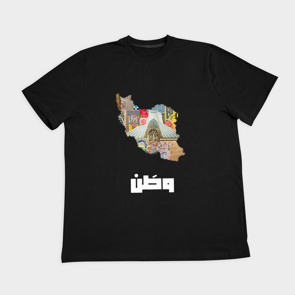 تیشرت وطننمای روبرو ۲ - رنگ مشکی2