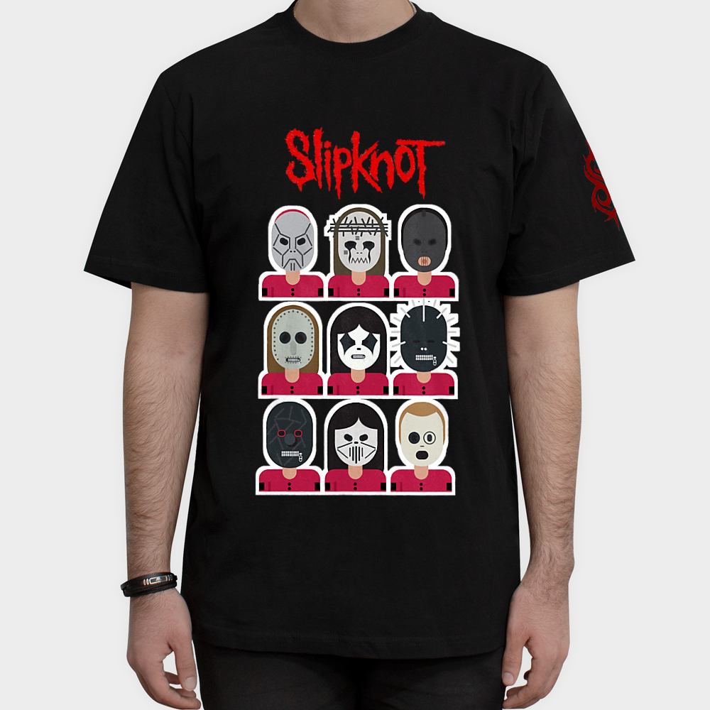 تیشرت slipknotنمای روبرو ۱ - رنگ مشکی2