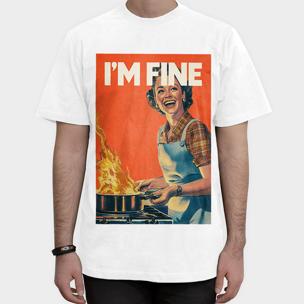 تیشرت I’m Fineنمای روبرو ۱ - رنگ سفید