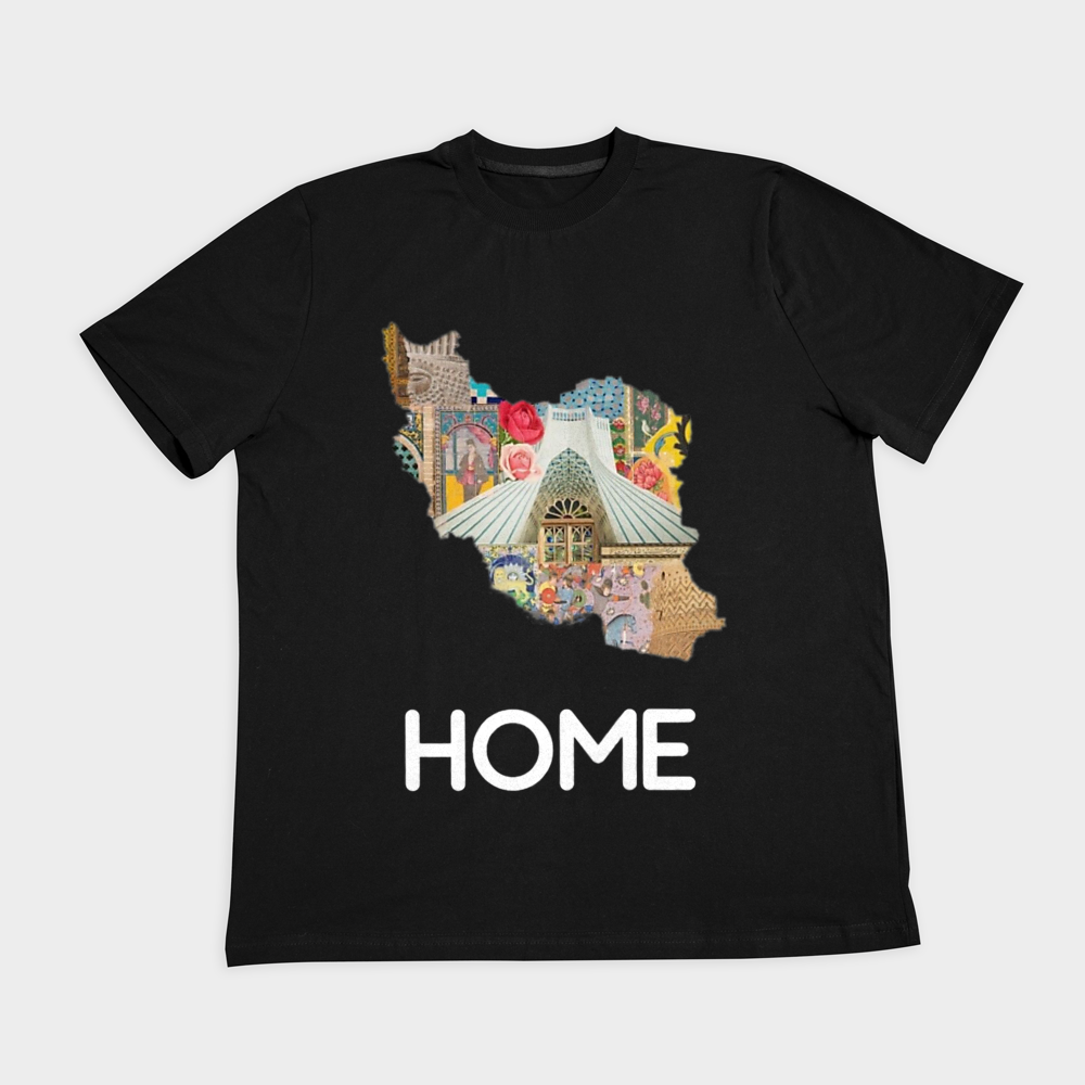 تیشرت طرح Homeنمای روبرو ۲ - رنگ مشکی1