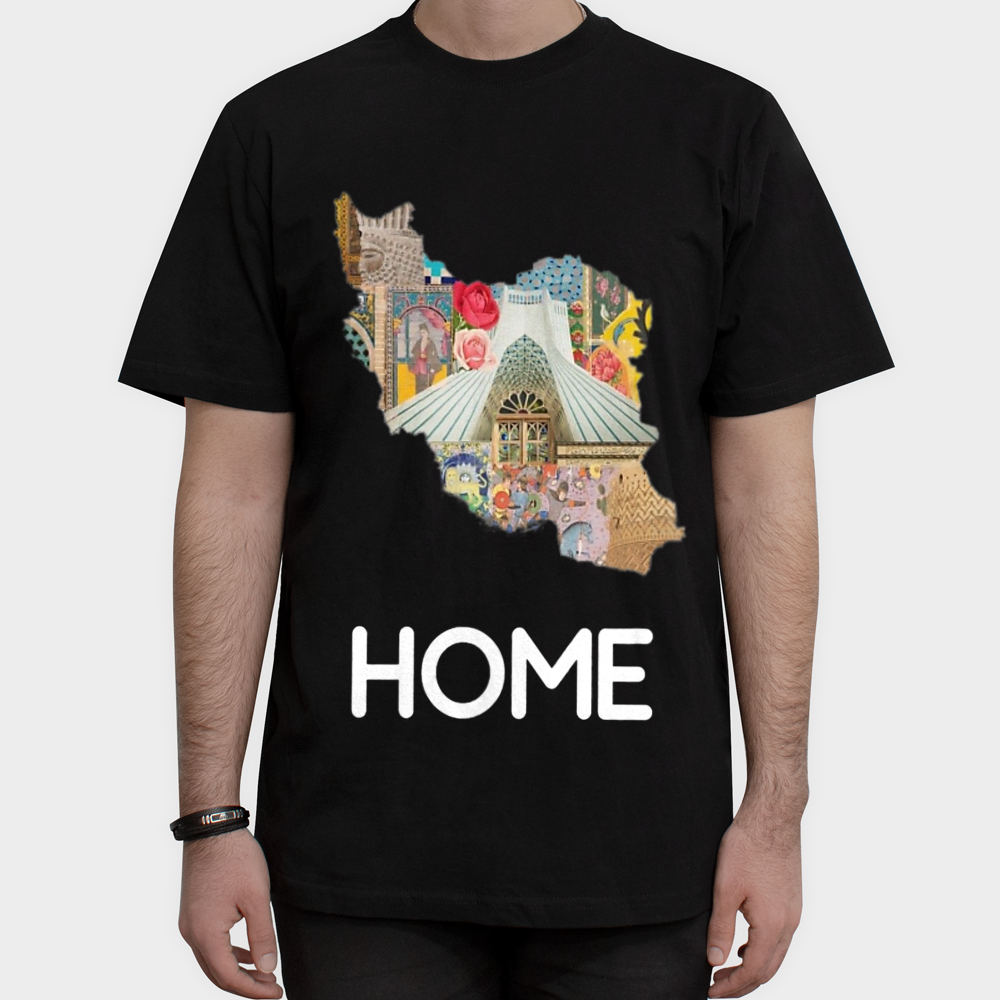 تیشرت طرح Homeنمای روبرو ۱ - رنگ مشکی
