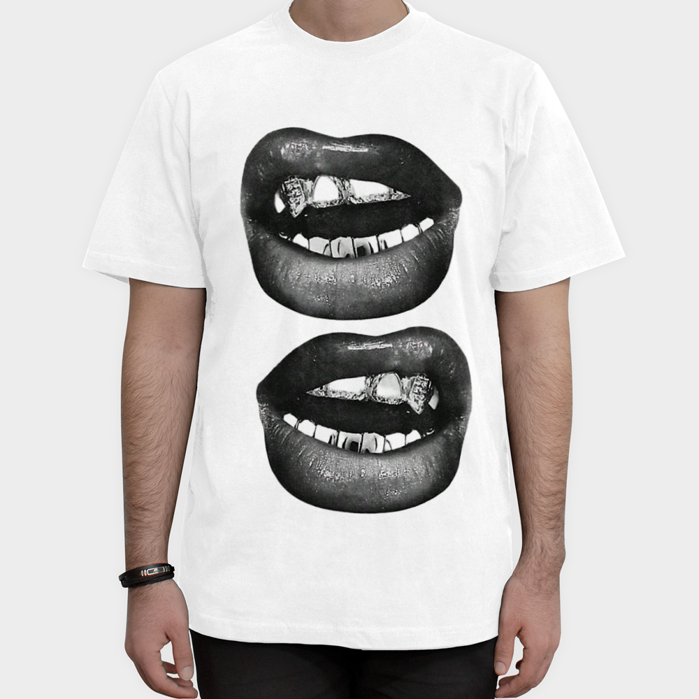 Lip Tshirtنمای روبرو ۱ - رنگ سفید