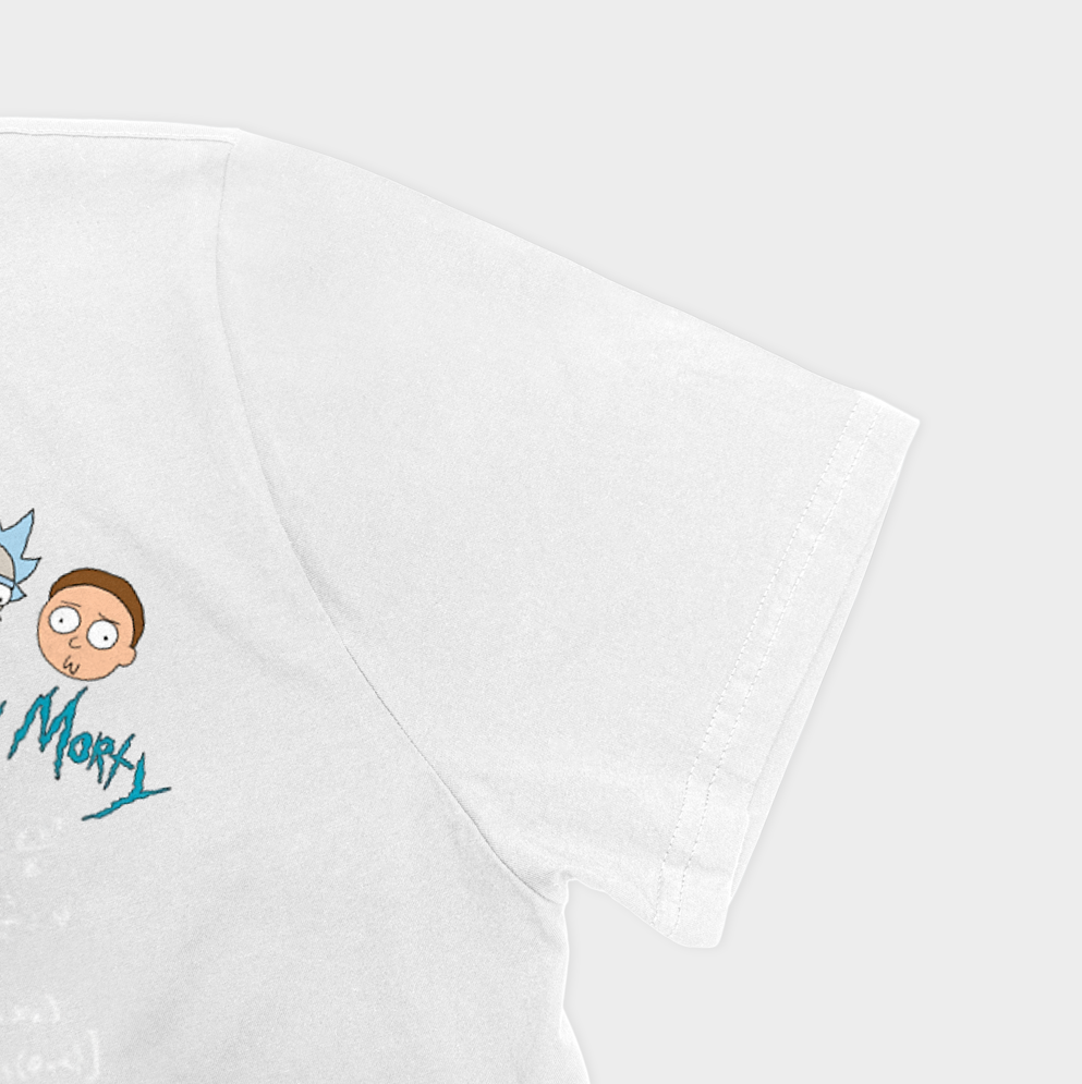 تیشرت Rick and Mortyنمای نزدیک آستین چپ - رنگ سفید3