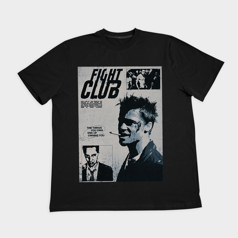 تیشرت طرح fight club باشگاه مشت زنینمای روبرو ۲ - رنگ مشکی1