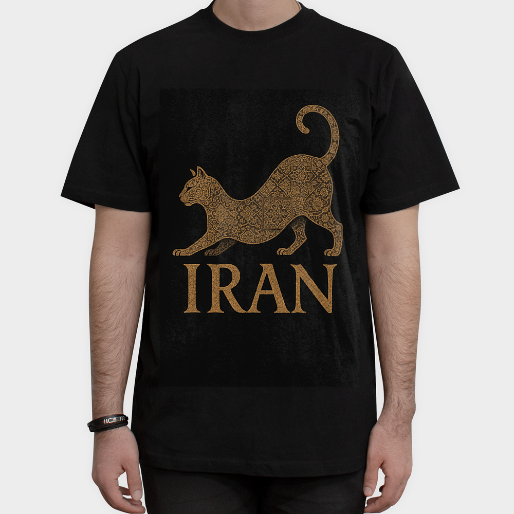 تیشرت یوز ایرانینمای روبرو ۱ - رنگ مشکی1