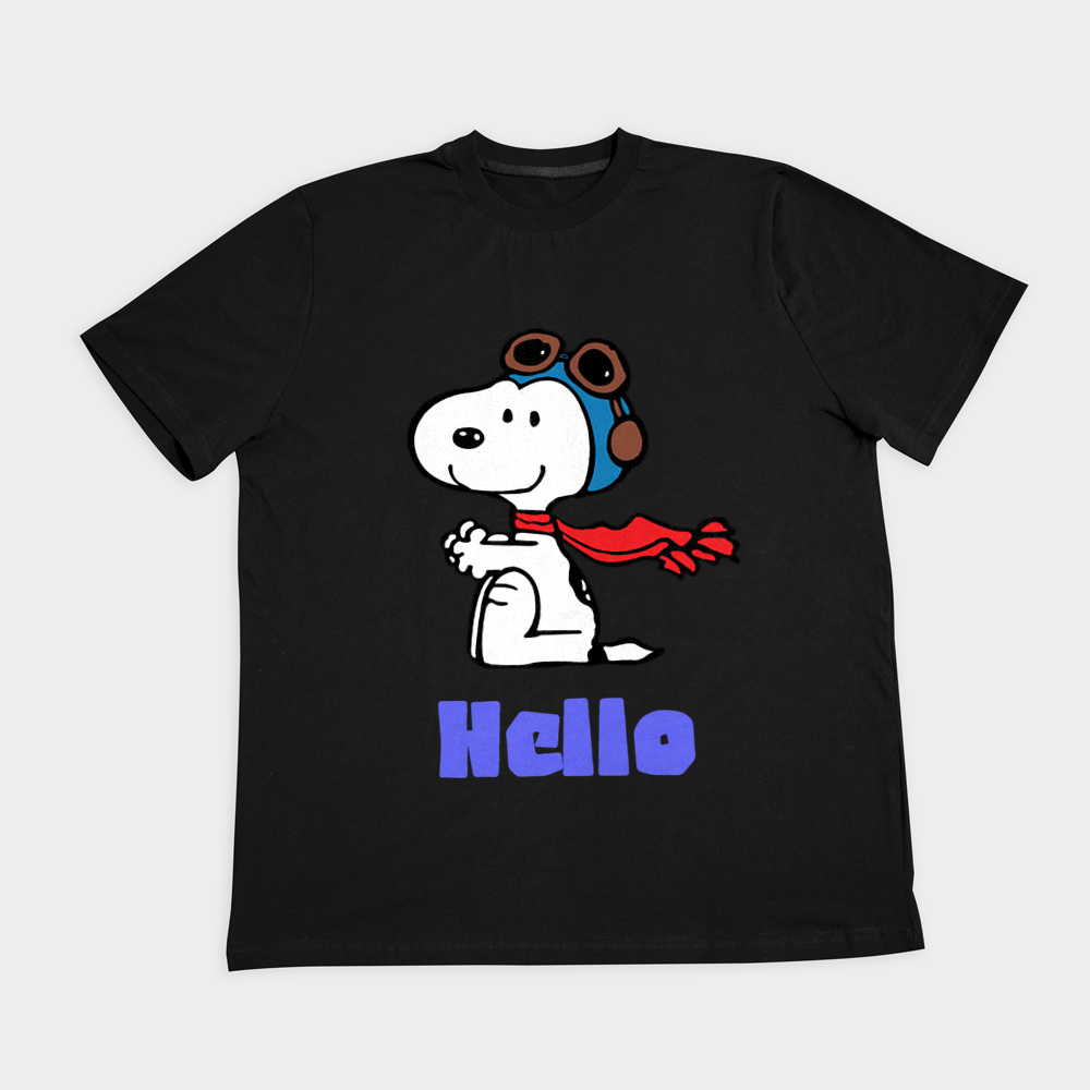 تیشرت helloنمای روبرو ۲ - رنگ مشکی2