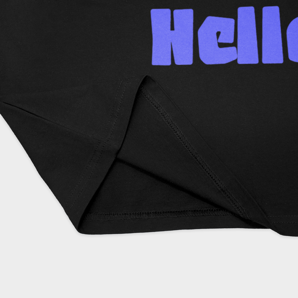 تیشرت helloنمای نزدیک پایین لباس - رنگ مشکی3