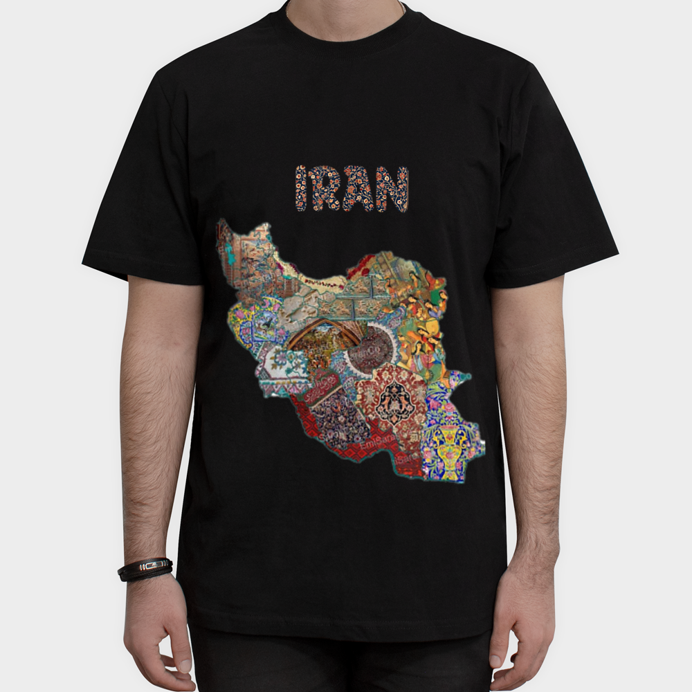 تیشرت ایراننمای روبرو ۱ - رنگ مشکی1