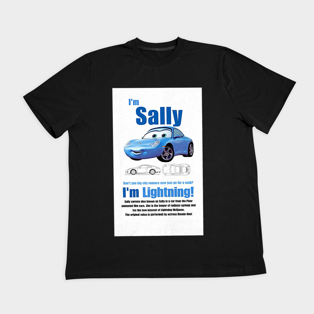 Cars movie couple T_shirtنمای روبرو ۲ - رنگ مشکی