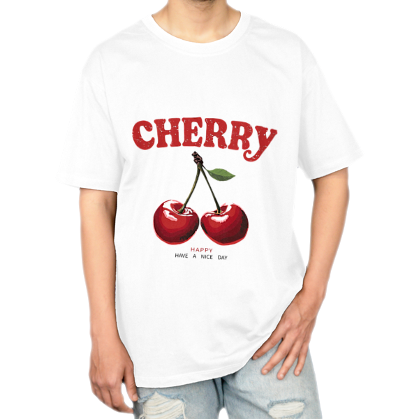 تیشرت🍒 cherryنمای روبرو ۱ - رنگ سفید1