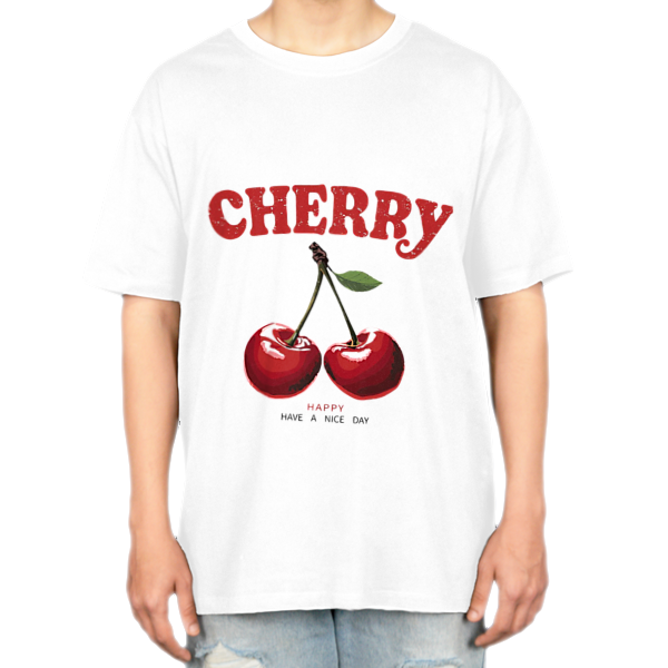 تیشرت🍒 cherryنمای روبرو ۲ - رنگ سفید