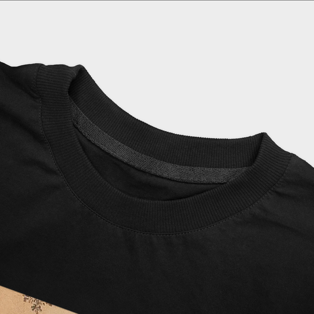 تیشرت فلیکس استری کیدز - Felix Stray Kidsنمای نزدیک یقه - رنگ مشکی4