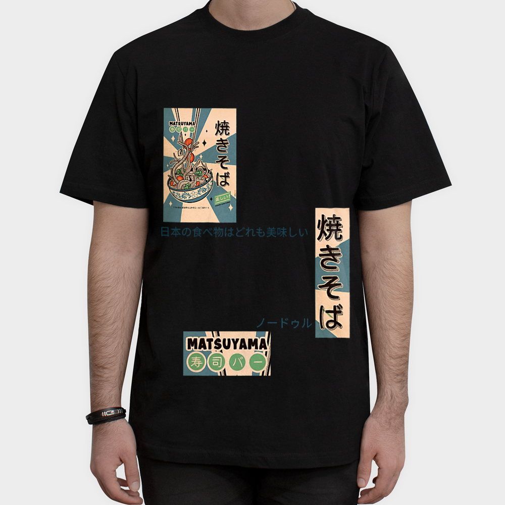 تیشرت_Japanese wordنمای روبرو ۱ - رنگ مشکی2