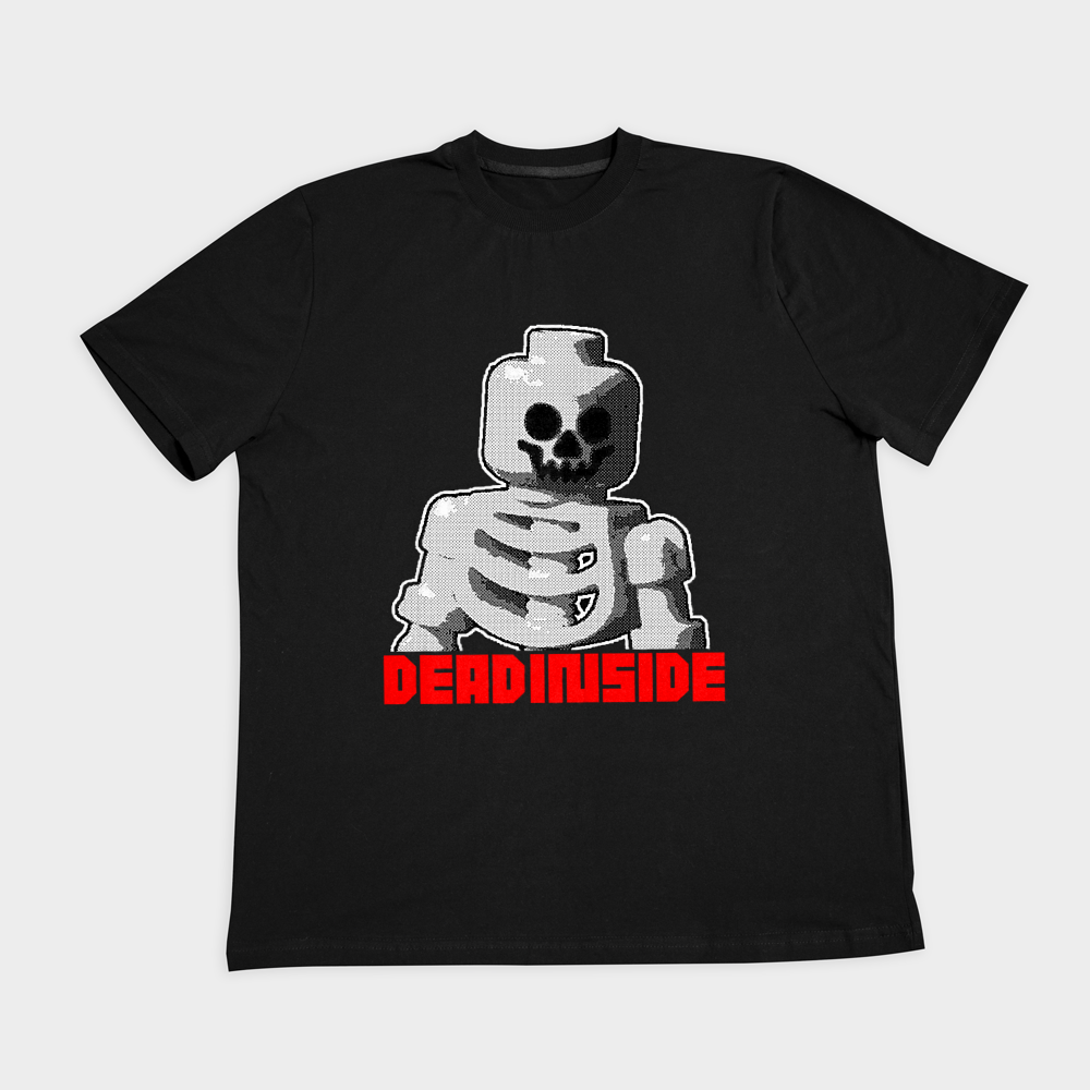 تیشرت طرح dead insideنمای روبرو ۲ - رنگ مشکی1