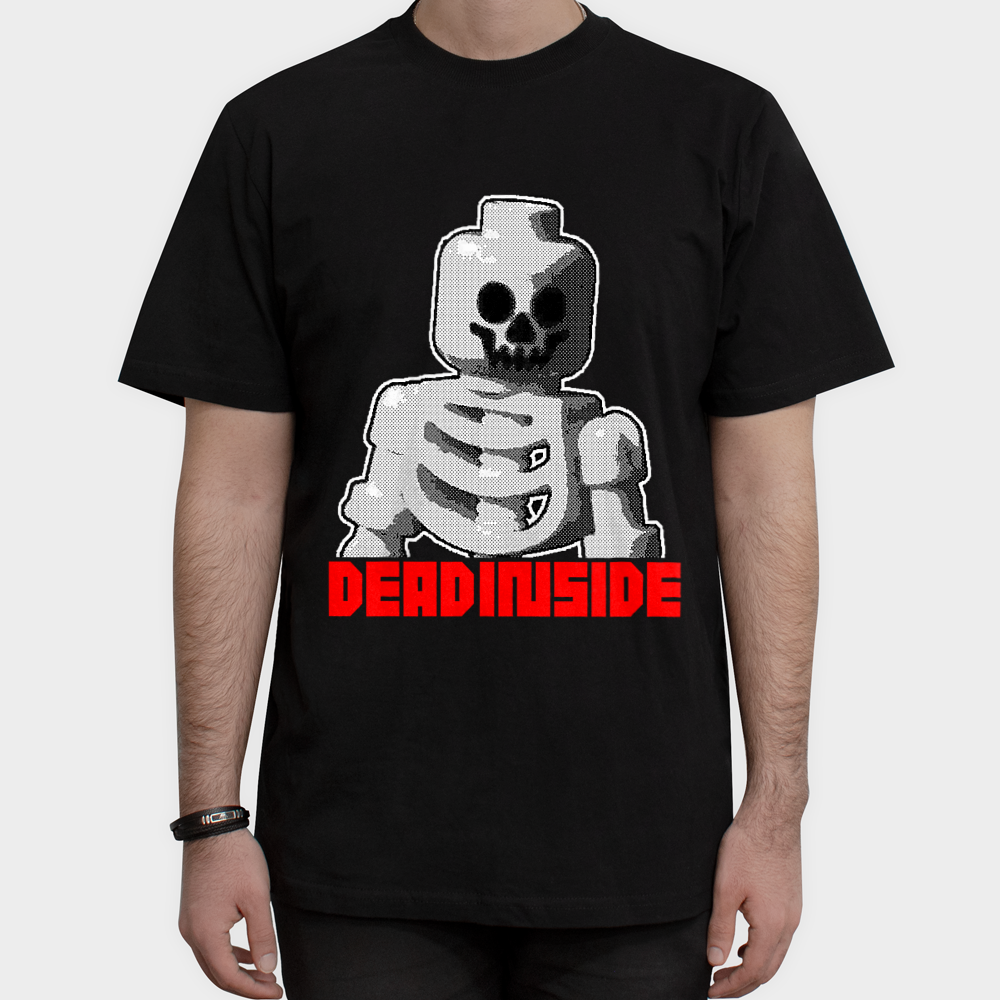 تیشرت طرح dead insideنمای روبرو ۱ - رنگ مشکی2