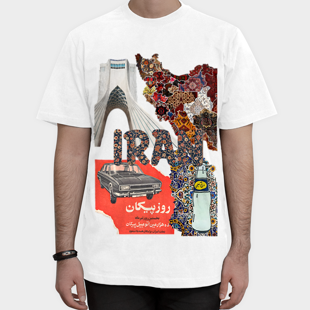 تیشرت ایرانینمای روبرو ۱ - رنگ سفید