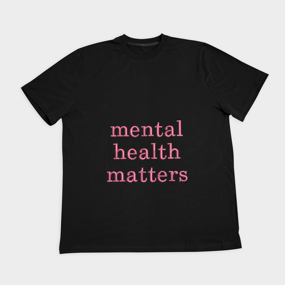تیشرت Mental health mattersنمای روبرو ۲ - رنگ مشکی2
