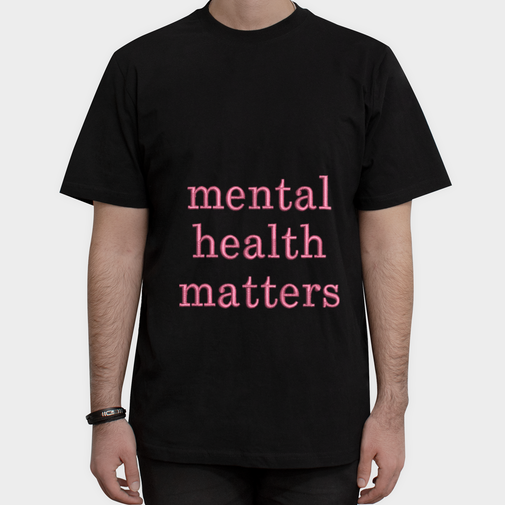تیشرت Mental health mattersنمای روبرو ۱ - رنگ مشکی1