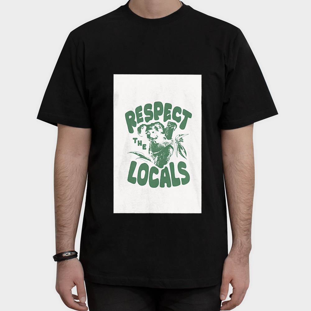 تیشرت respect localsنمای روبرو ۱ - رنگ مشکی