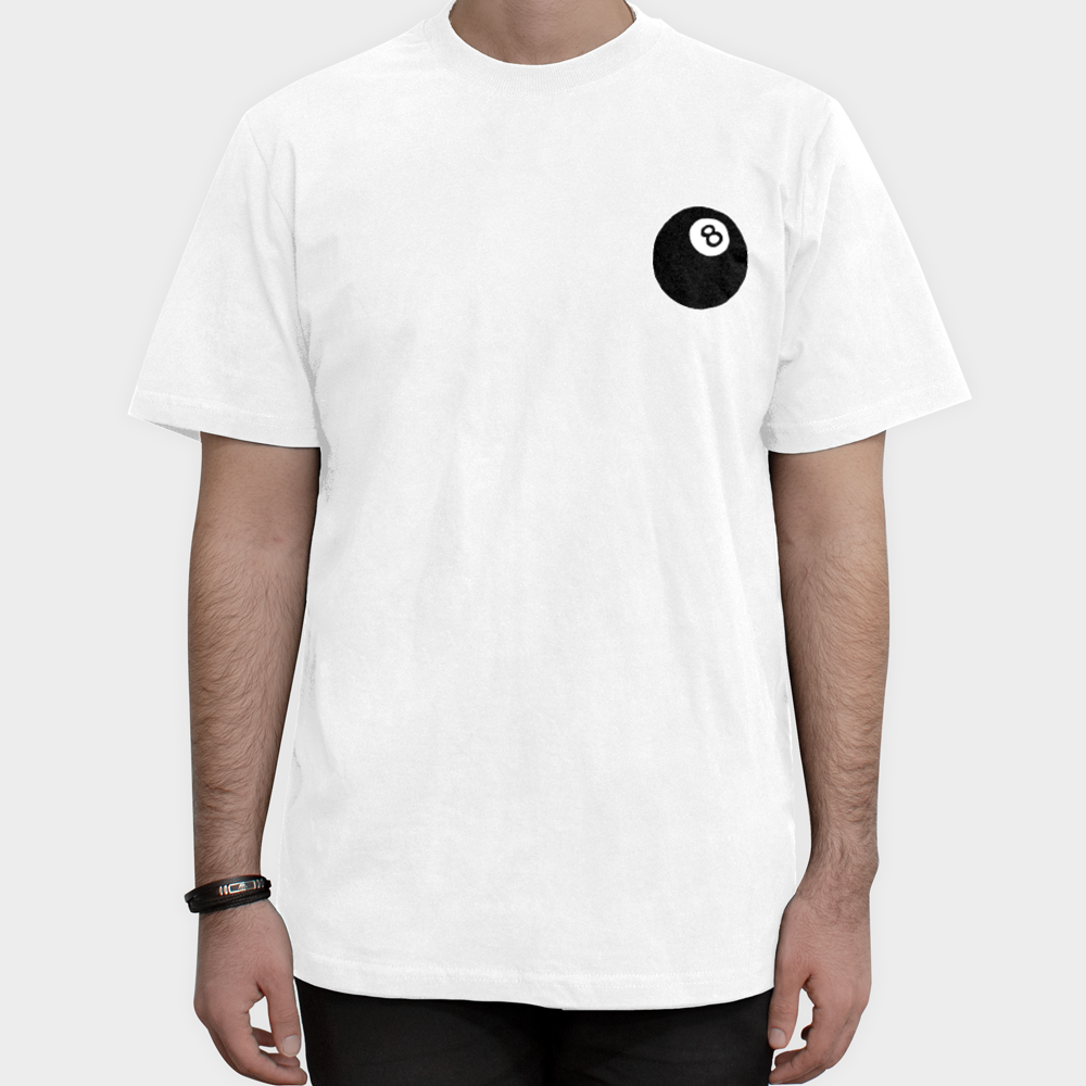 8 ball , توپ بیلیاردنمای روبرو ۱ - رنگ سفید1