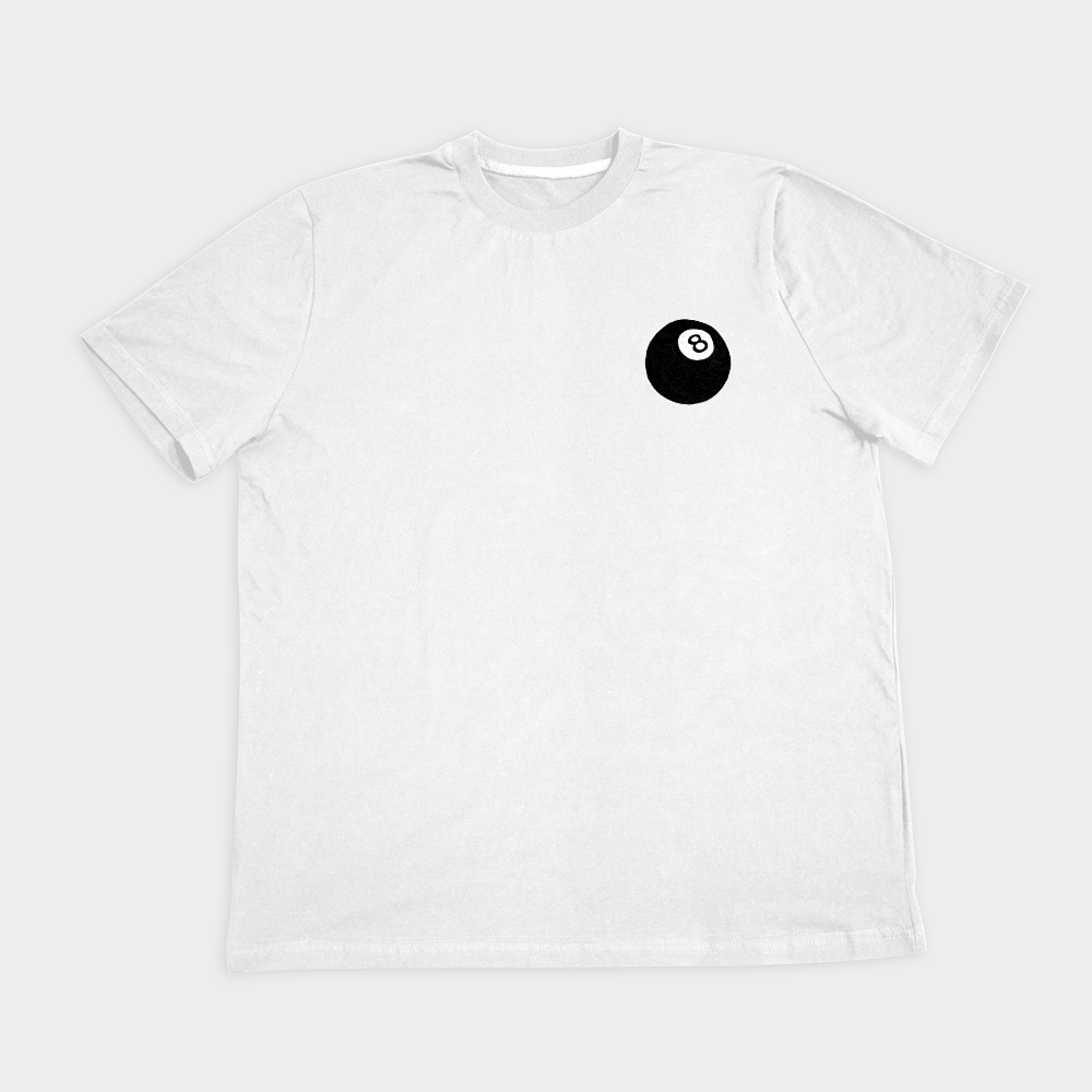 8 ball , توپ بیلیاردنمای روبرو ۲ - رنگ سفید