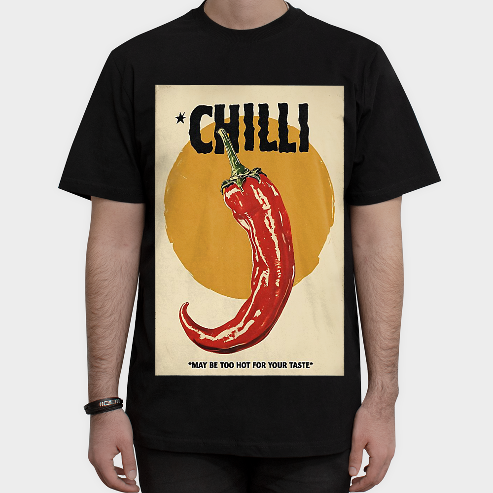 تیشرت Chilli🌶نمای روبرو ۱ - رنگ مشکی1