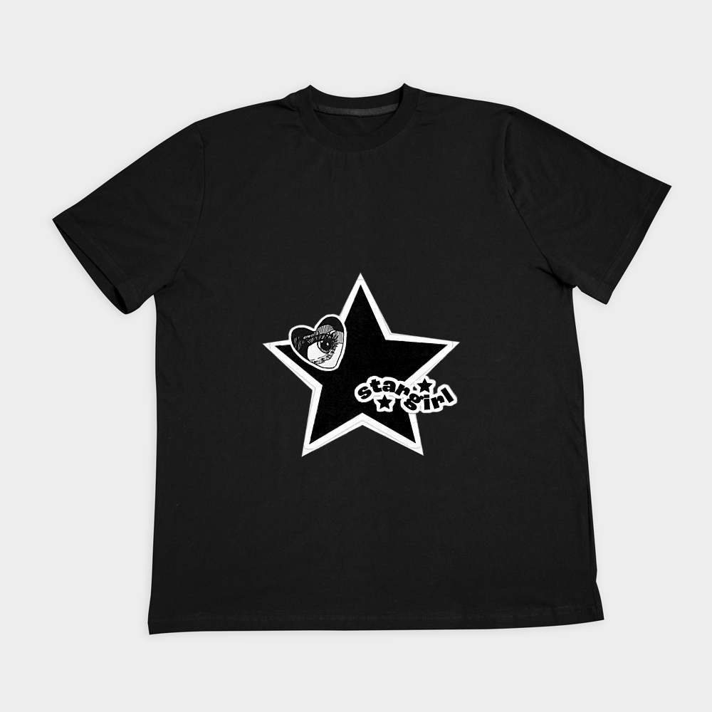 تیشرت star girlنمای روبرو ۲ - رنگ مشکی