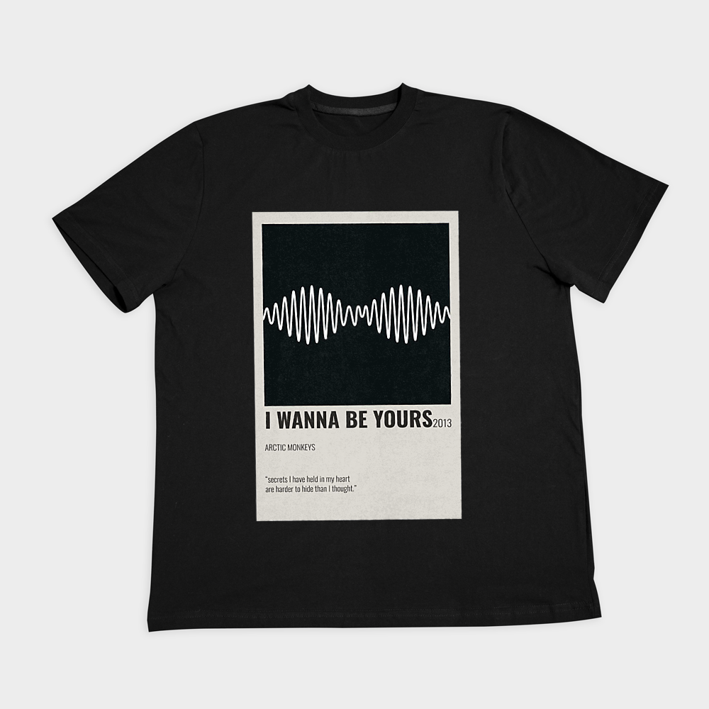 تیشرت پوستر I wanna be yoursنمای روبرو ۲ - رنگ مشکی2