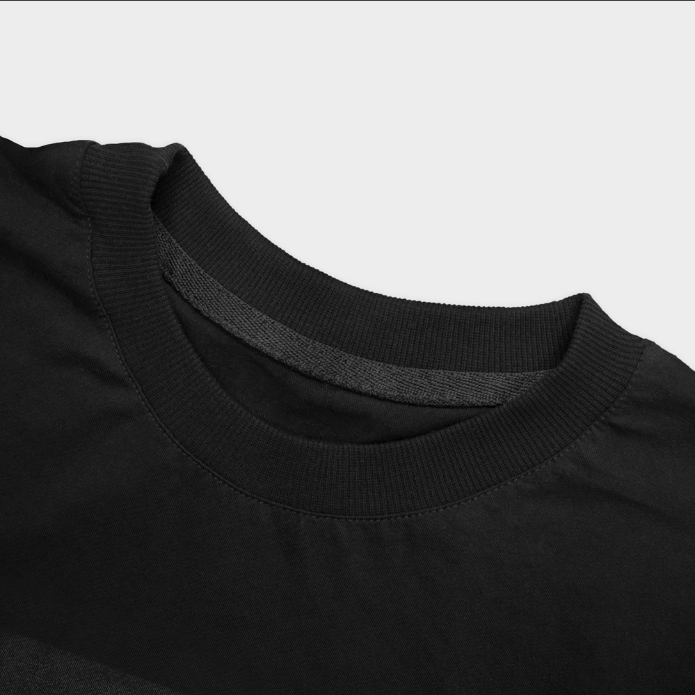 تیشرت_minimal 416نمای نزدیک یقه - رنگ مشکی4