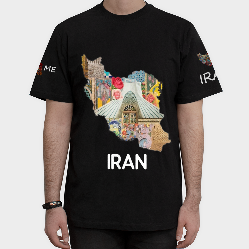 تیشرت طرح IRAN-HOMEنمای روبرو ۱ - رنگ مشکی3