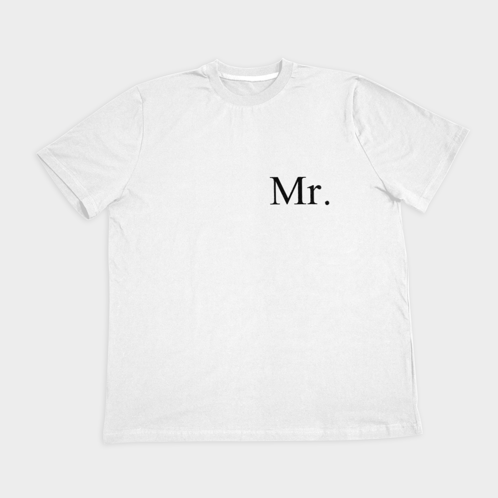 تیشرت کاپلیMr&Mrsنمای روبرو ۲ - رنگ سفید2