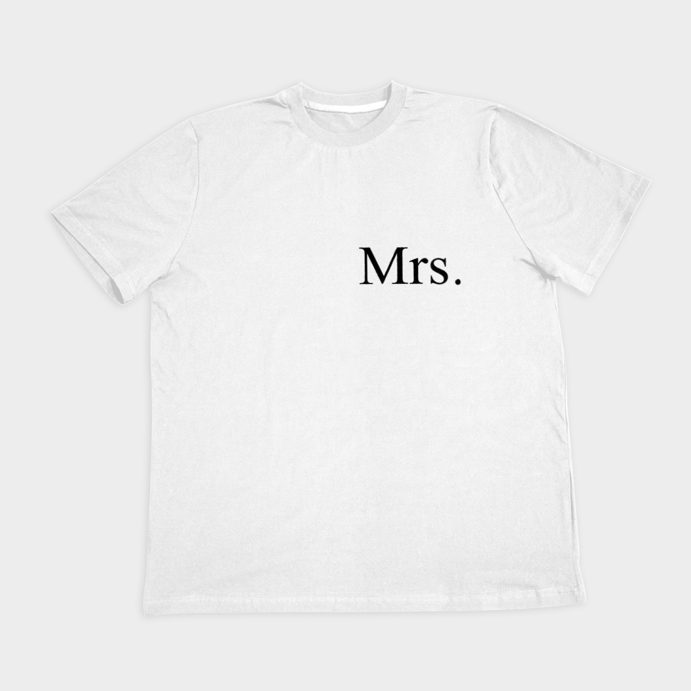 تیشرت کاپلیMr&Mrsنمای روبرو ۲ - رنگ سفید1