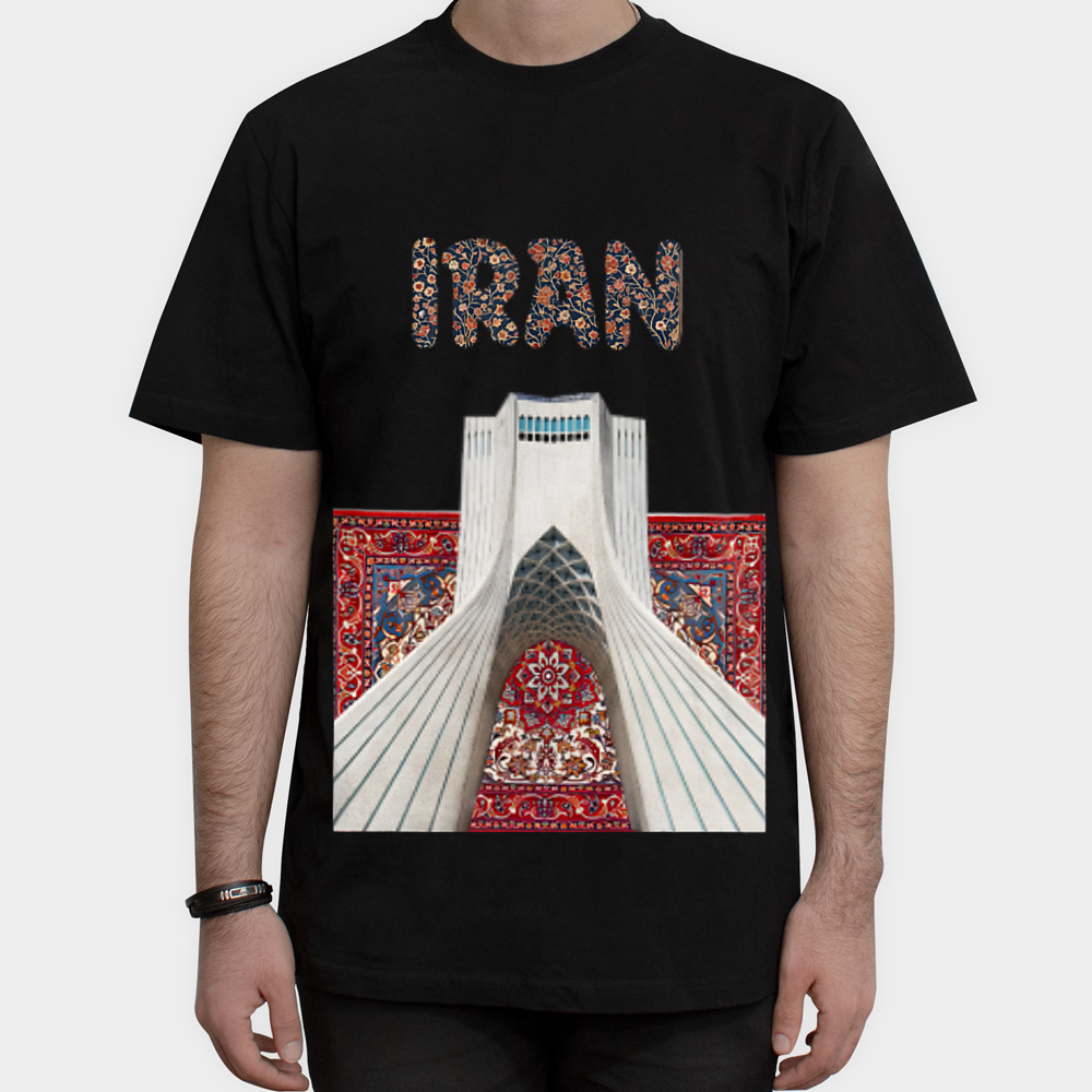 تیشرت ایراننمای روبرو ۱ - رنگ مشکی
