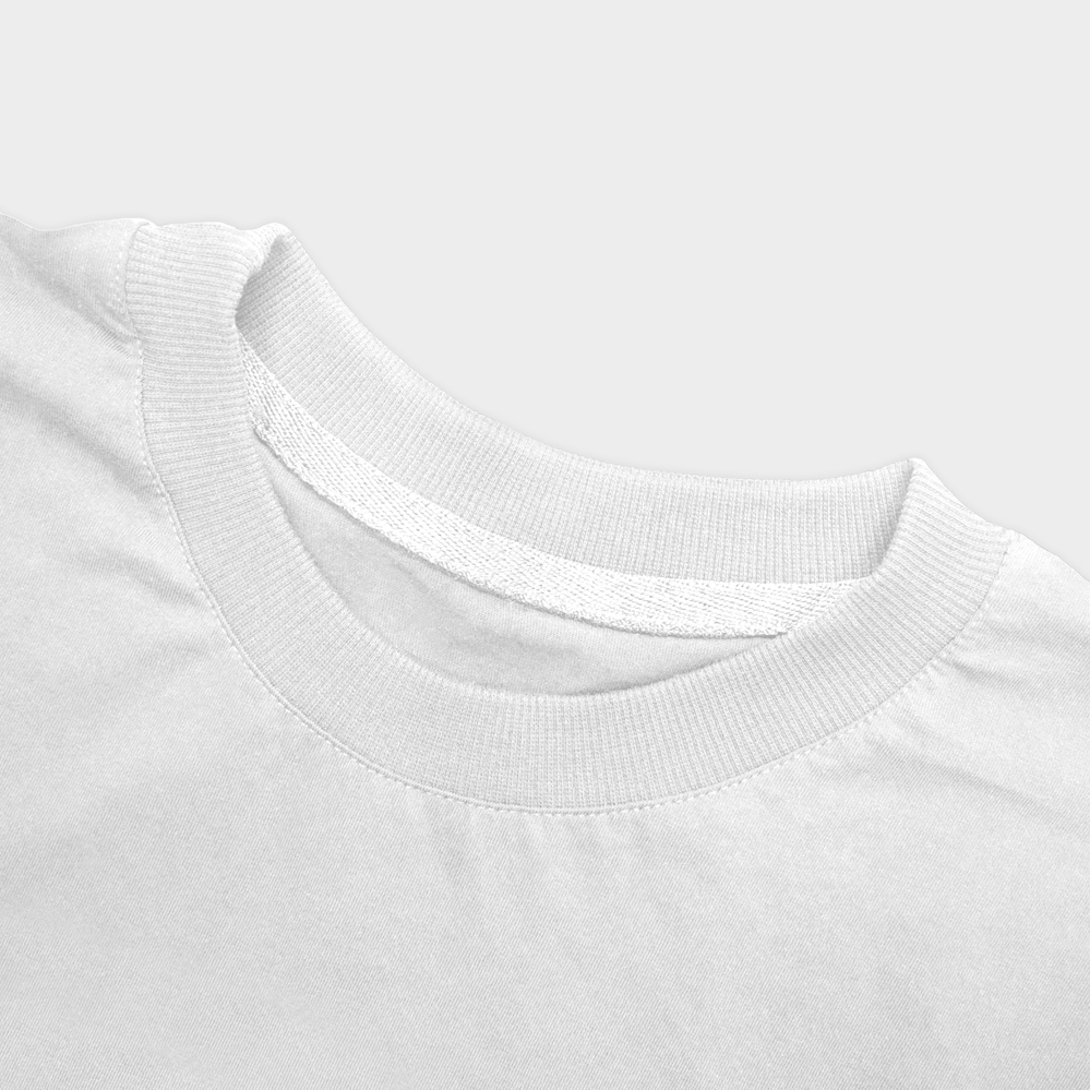 تیشرت طرح “فراتر از لایه ها_BEYOND LAYERS”از MAMAZEEنمای نزدیک یقه - رنگ سفید3