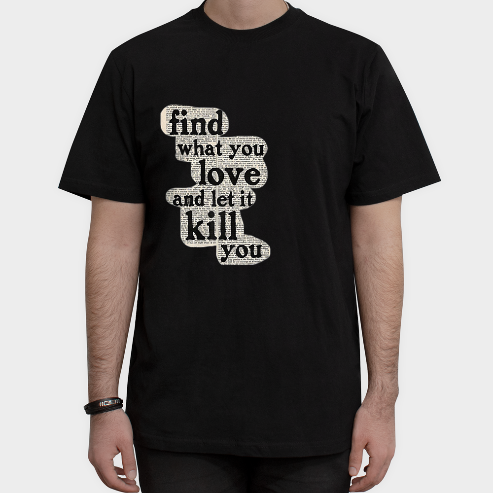 تیشرت love can killنمای روبرو ۱ - رنگ مشکی1